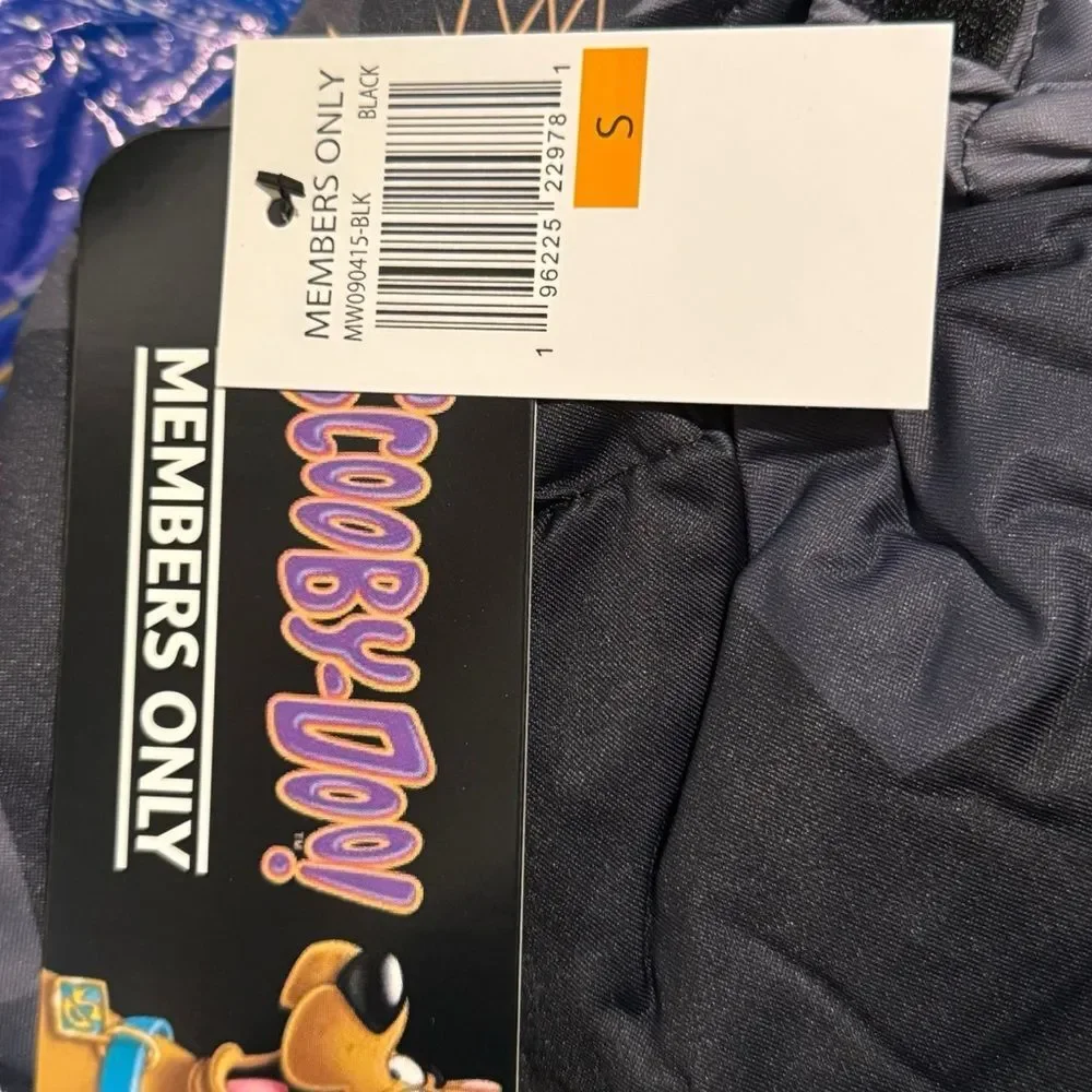 NWT Members Only Scooby-Doo Collab Jacket Black/Gray Size Oversized Small